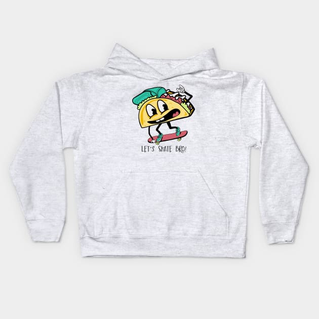 Sandwich illustration hand drawn Kids Hoodie by Mako Design 